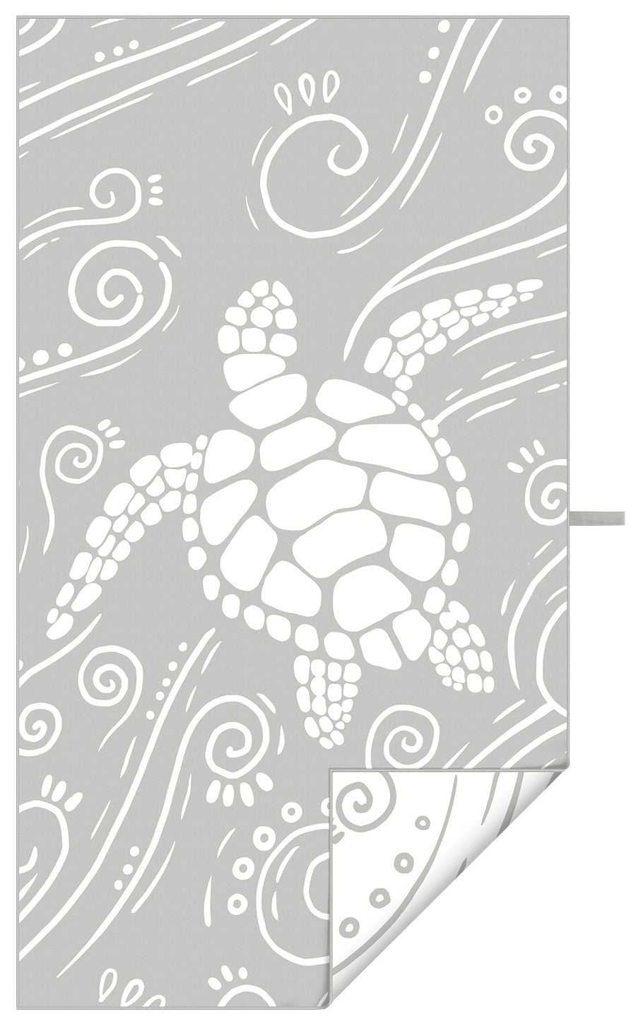 WEKAPO Microfiber Beach Towel,Gray Sea Turtle