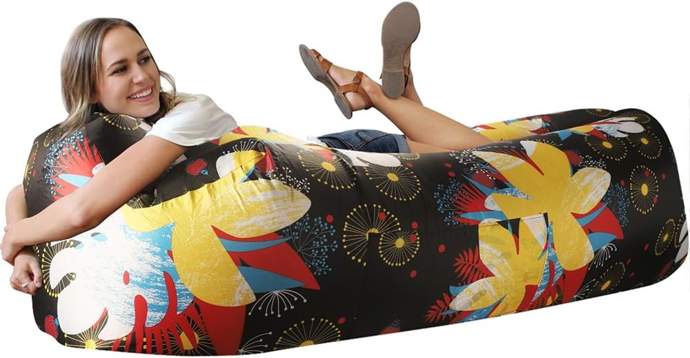 WEKAPO Inflatable Lounger Air Sofa,Floral Boom