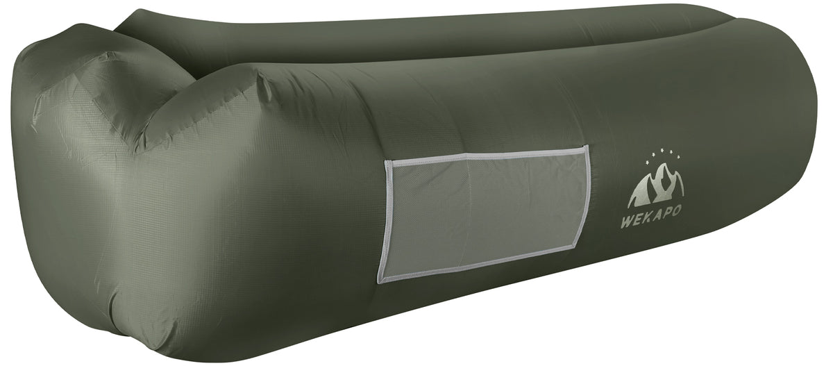 WEKAPO Inflatable Lounger Air Sofa,Olive Green