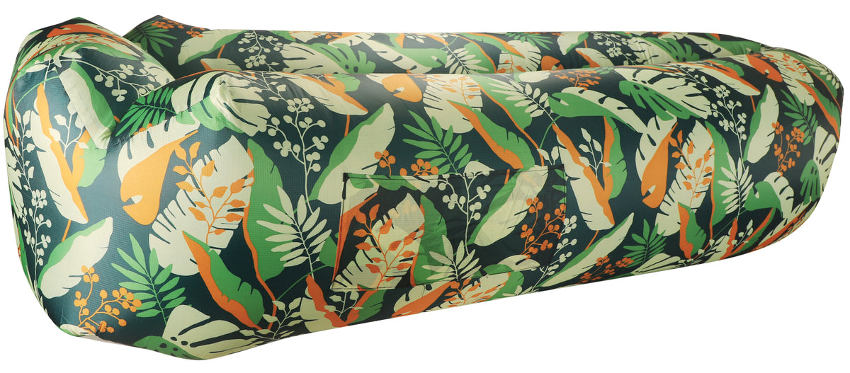 WEKAPO Inflatable Lounger Air Sofa,Green Leaf