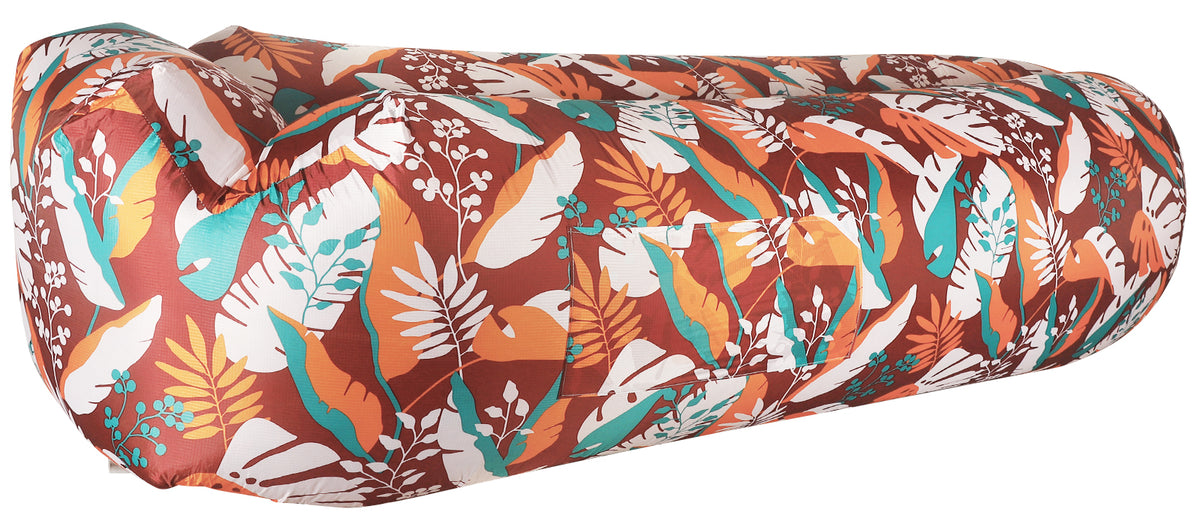 WEKAPO Inflatable Lounger Air Sofa,Chocolate Leaf