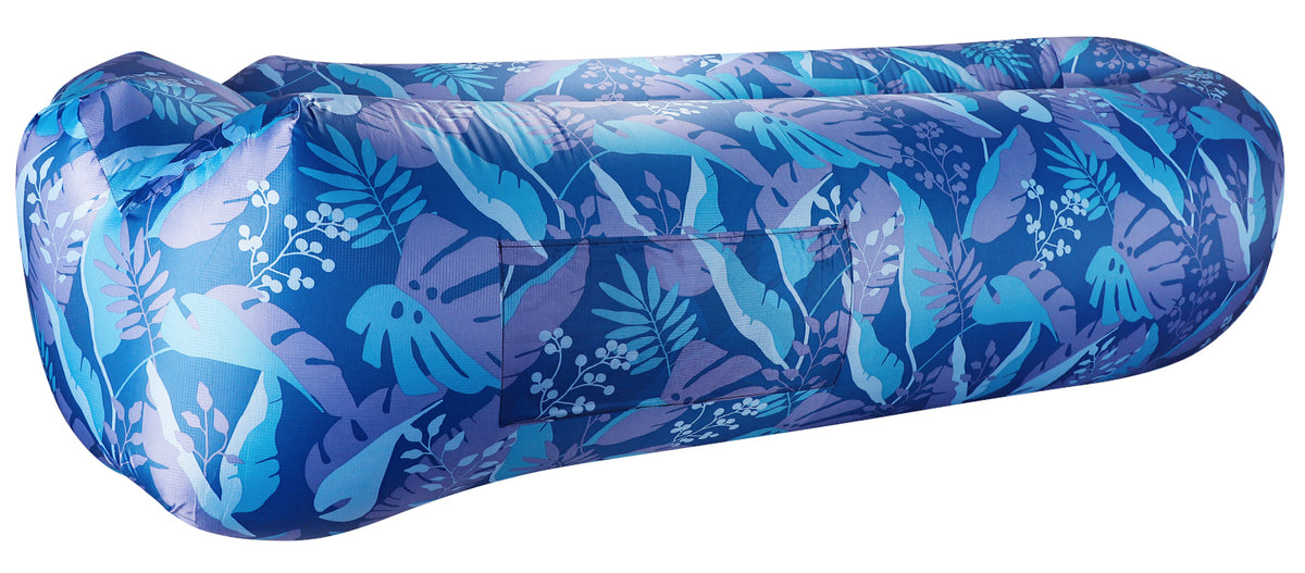 WEKAPO Inflatable Lounger Air Sofa,Blue Leaf