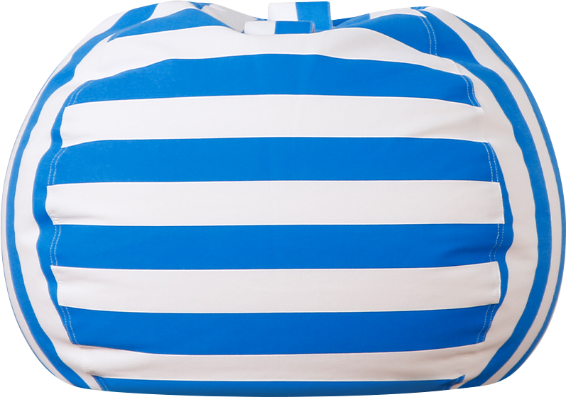 WEKAPO Stuffed Animal Storage Bean Bag Cover,Blue Stripes