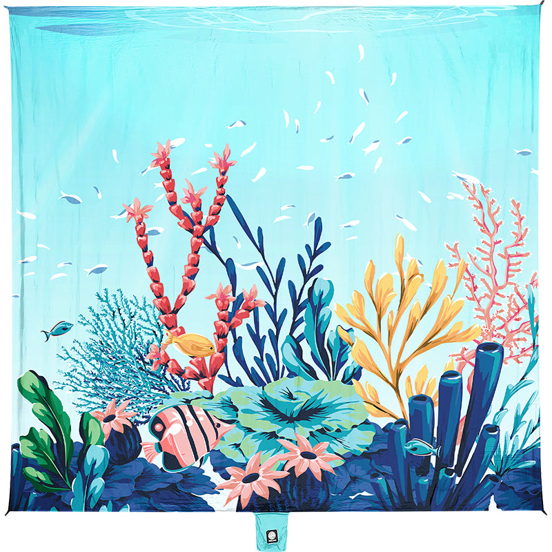 WEKAPO Sand Free Beach Blanket,  Ocean Wonderland
