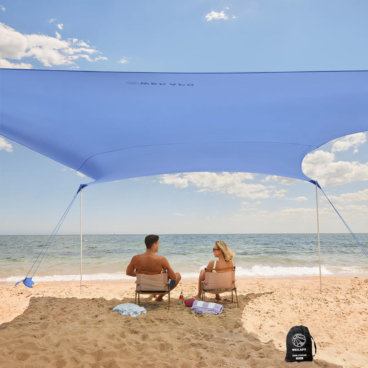 WEKAPO Beach Tent Sun Shelter,Periwinkle Blue