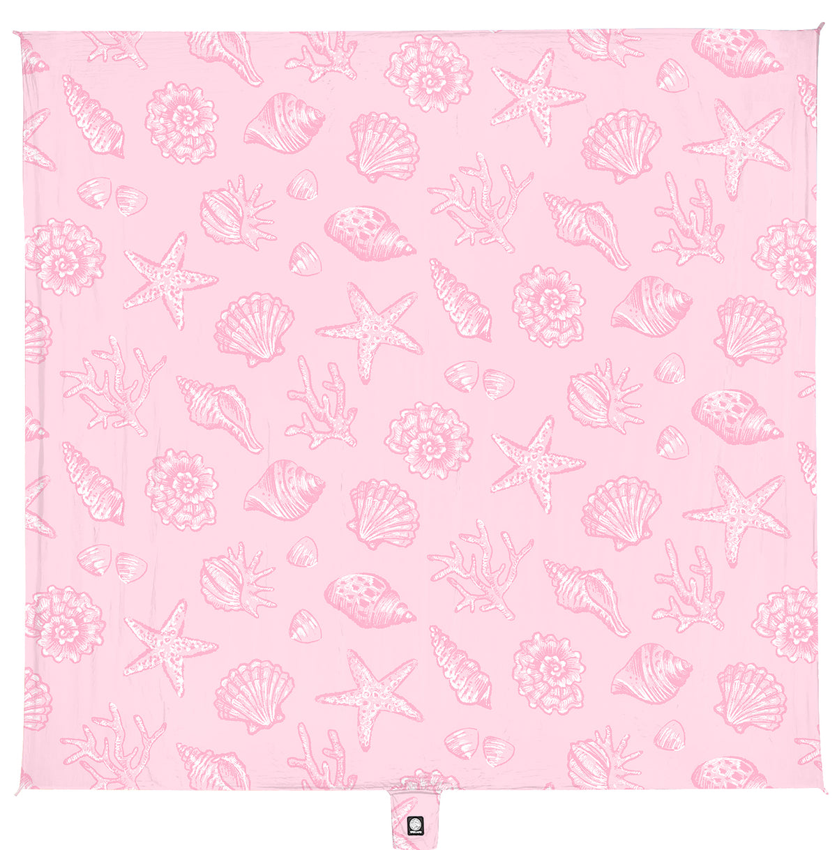 WEKAPO Sand Free Beach Blanket,Pink Sea Shells