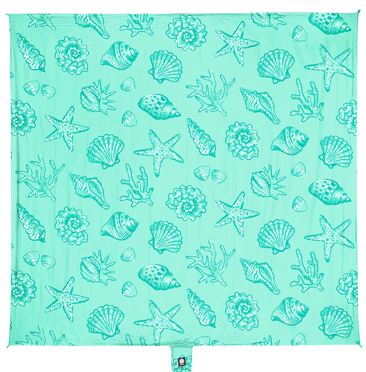 WEKAPO Sand Free Beach Blanket,Turquoise Shells